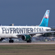 An Airbus A320-214 of Frontier Airlines prepares to takeoff form Austin-Bergstrom International Airport (Tim Shaffer)
